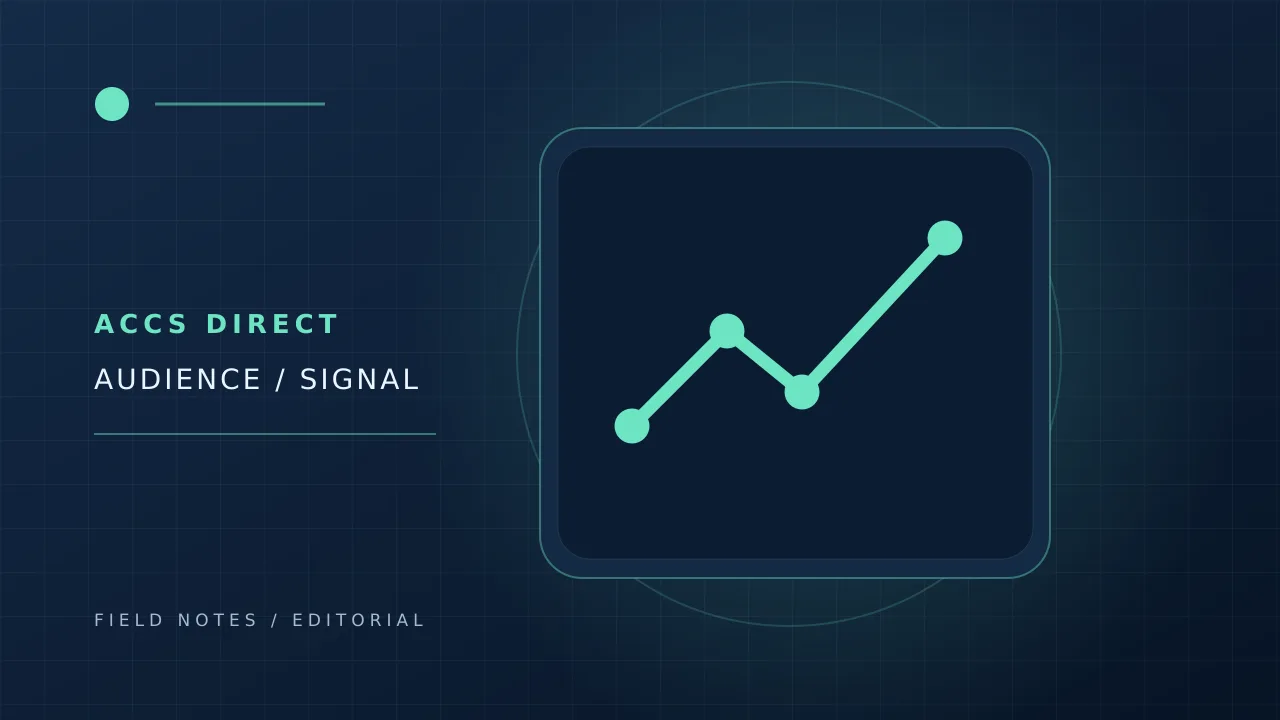 Original illustration of an audience analytics chart for evaluating accounts
