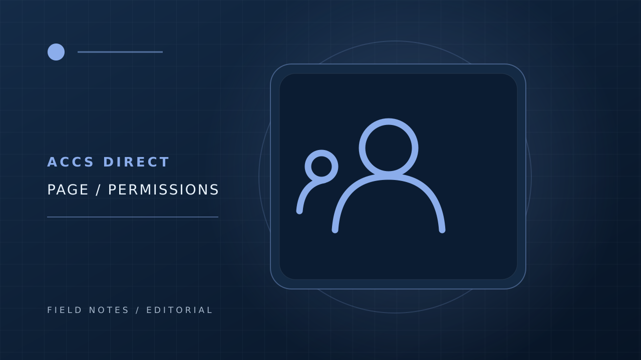 Original illustration of a community page and permissions cards