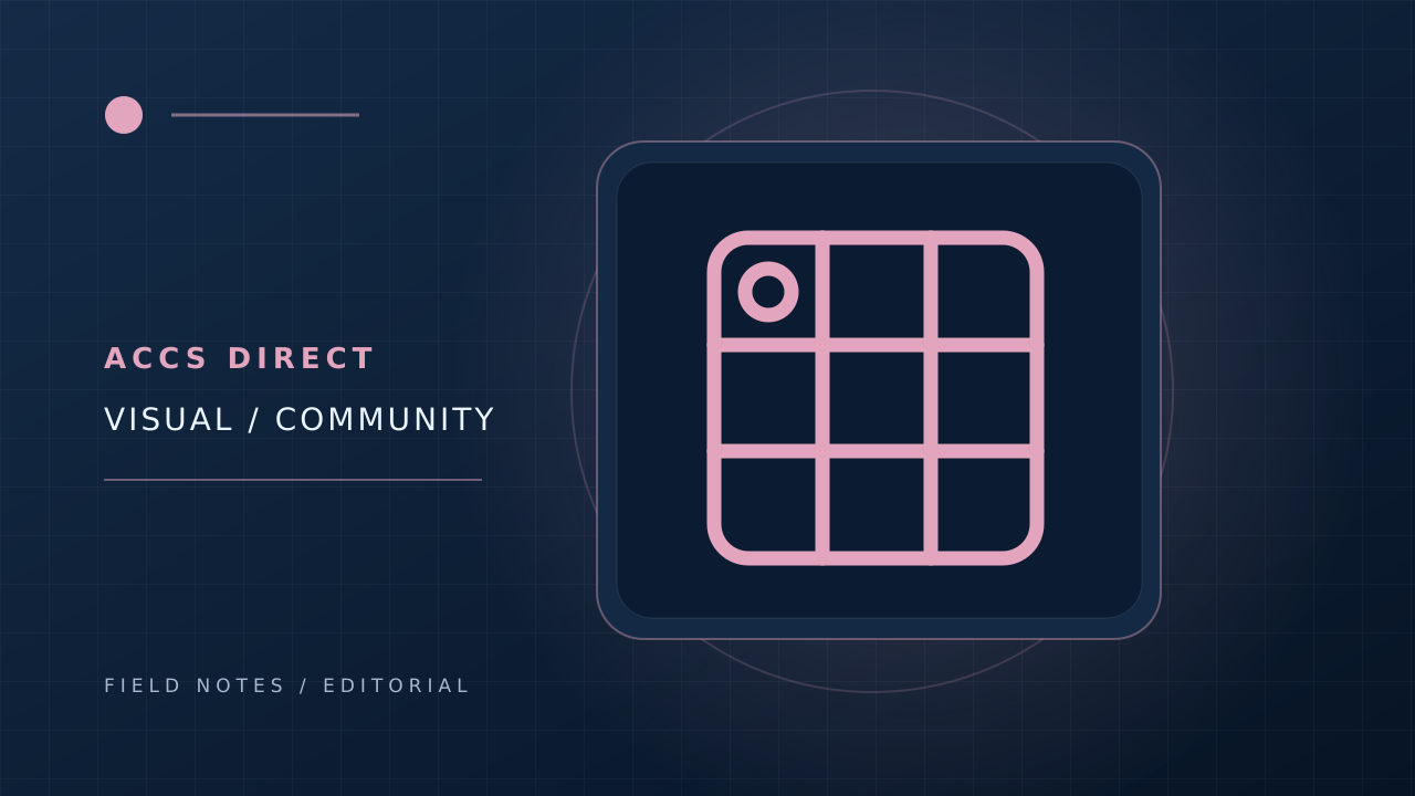 Original illustration of a photo grid and story analytics