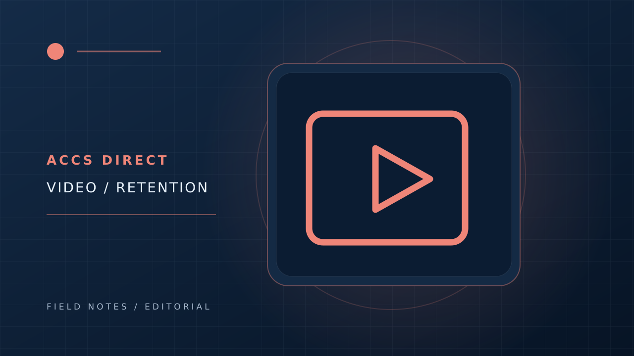 Original illustration of a video play screen with audience and analytics panels